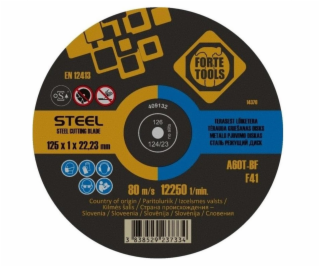 Rezný kotúč na kov FORTE TOOLS, 125X1,0X22 mm