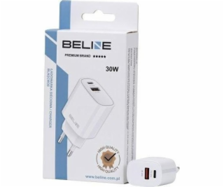 Nabíjačka Beline 30W GaN USB-C + USB-A nástenná nabíjačka...