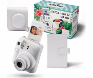FujiFilm Instax Mini 12 BIG Bundle, Clay White