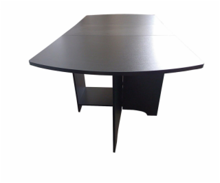 Rozkladací jedálenský stôl, čierny, 40 - 160 cm