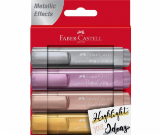 Faber-Castell zvýrazňovač TL 46 metalický 4-balenie púzdr...