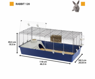 Ferplast Rabbit 120 Klietka pre zajace a morčatá 118 x 58...
