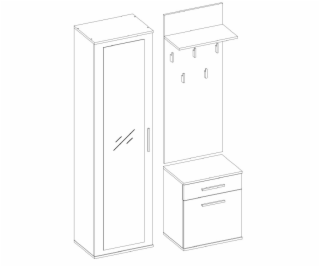 Topeshop GAR DUO CZERŃ vstupní skříňka