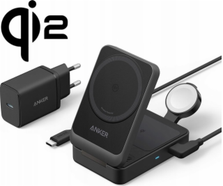 MAGNETICKÁ NABÍJAČKA ANKER MAGGO 15W 3V1 ČIERNA