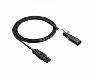 Akyga Kabel napájecí 250V/2.5A, IEC C7 / IEC C8, CCA, čer...