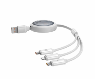 Kábel 3 v 1 Baseus Free2Draw USB na M+L+C 100W, 1,1 m (bi...