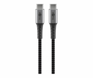 USB-C > USB-C Textilkabel mit Metallsteckern