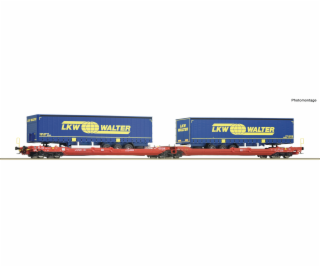 Roco Dvojitý kloubový kapsový vagón, T3000e, DB AG - 77385