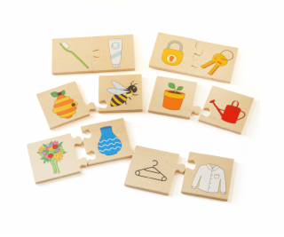 Bigjigs Toys Didaktické puzzle Co k sobě patří