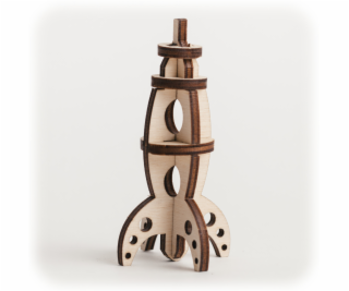 CuteWood Dřevěné 3D puzzle Raketa