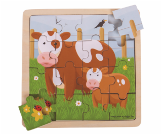 Bigjigs Toys puzzle - Kravička s telátkem