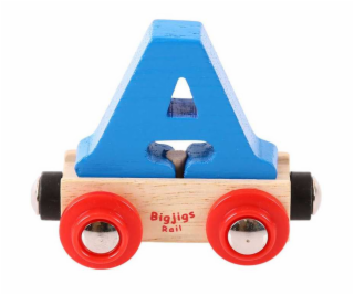 Bigjigs Rail Vagónek dřevěné vláčkodráhy - Písmeno A