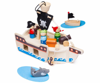 Bigjigs Toys Pirátská loď s piráty