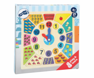 small foot Vkládací výukové puzzle nauč se hodiny