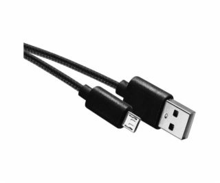 nabíjecí/datový kabel USB-A 2.0 / microUSB 2.0, 2m, černý