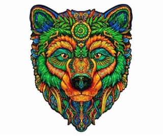 Puzzle Puzzler dřevěné, barevné - Moudrý medvěd