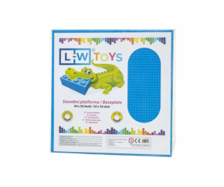 L-W Toys Velká podložka na stavění 50x50 bodů modrá