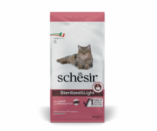 SCHESIR Adult Sterilized & Light with ham - suché krmivo ...
