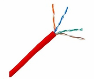 UTP kabel PlanetElite, Cat5E, licna(lanko), PVC, červená,...