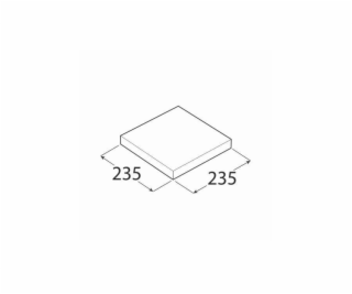 Polica Velano 65050 FS BI24/24, 235 x 38 x 235 mm