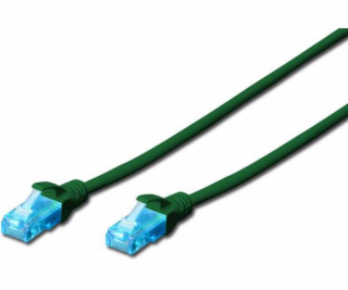 Digitus UTP propojovací kabel, CAT.5E, zelený, 0,25 m, 15...