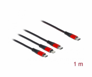 USB Ladekabel 3-in-1 USB-C > Lightning + Micro USB + USB-C