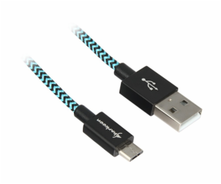 Kabel USB A 2.0 Stecker > Micro-USB Stecker (Alu + Braid)