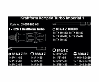 Kraftform Kompakt Turbo Imperial 1, Steckschlüssel