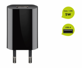 USB-Ladegerät 1 A (5W) schwarz