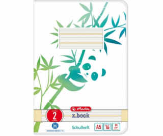 Heft A5 16 Blatt Lineatur 02 GREENline Panda
