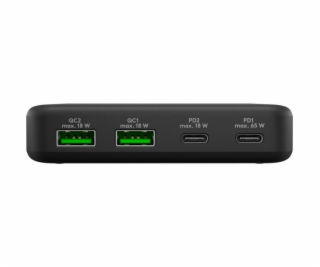 goobay USB-C víceportová stolní nabíječka, PD, GaN, 65 wattů