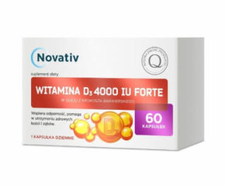 Novativ Witamina D3 Forte 4000 IU Forte 60 kaps.