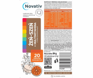 Novativ Ženšen + Multivitamín 20 šumivých tabliet