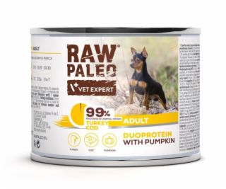 RAW PALEO Duoprotein Turkey & Cod Adult - vlhké krmivo pr...