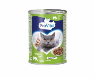 PREVITAL Cat Food Sterile Hovězí v omáčce - mokré krmivo ...