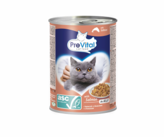 PREVITAL Cat Food s lososem ASC v želé - mokré krmivo pro...