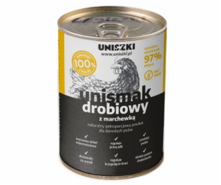 UNISZKI Unismak Kuřecí s mrkví - mokré krmivo pro psy - 410g