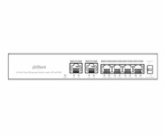 Dahua PFS3006-4ET-36, 6portový Fast Ethernet Switch se 4p...