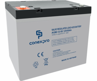 Baterie Conexpro AGM-12-55 VRLA AGM 12V/55Ah, T14 