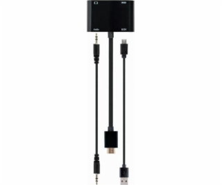 Adaptér rozhrania Gembird A-HDMIM-HDMIFVGAF-01 HDMI VGA
