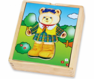 Drevené obliekacie puzzle Viga Macko