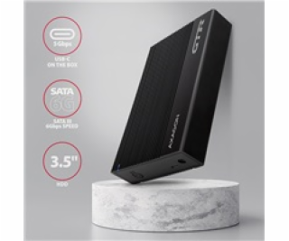 AXAGON EE35-GTR, USB-C 5Gbps - SATA 6G 3.5  RIBBED box, č...