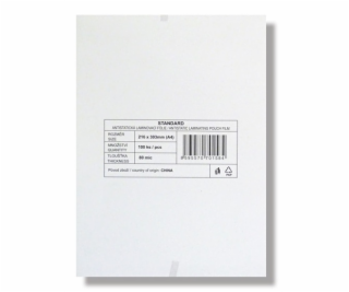 Laminovacie fólie PEACH / OEM lesklé 100ks A4, 80mic