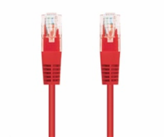 Kabel C-TECH patchcord Cat5e, UTP, červený, 0,25m