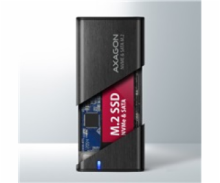AXAGON EEM2-SB2, USB-C 3.2 Gen 2 - M.2 NVMe & SATA SSD ko...