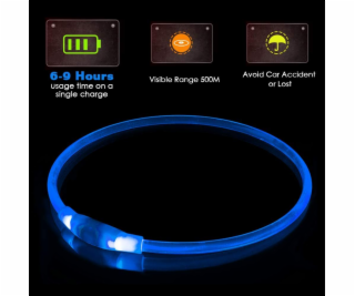 KABB LED Collar for Dogs and Cats Blue