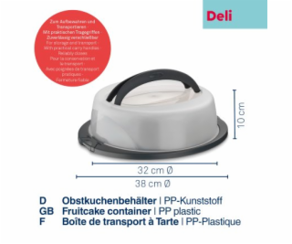 KELA Box na dort a moučník přenosný s víkem DELI KL-12174