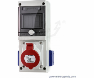 SCAME Vybavený rozvádzač 1X32A/380V 3P+N+E 2X230V 4 MOD63...