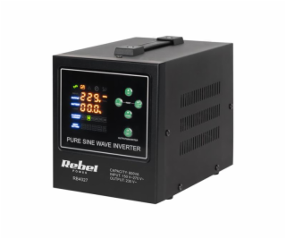 Zdroj záložní REBEL POWER-800-LFP4 12V 230V 800VA 500W Black