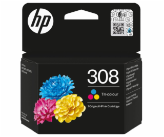 HP 308 Tri-color Original Ink Cartridge (120 pages)